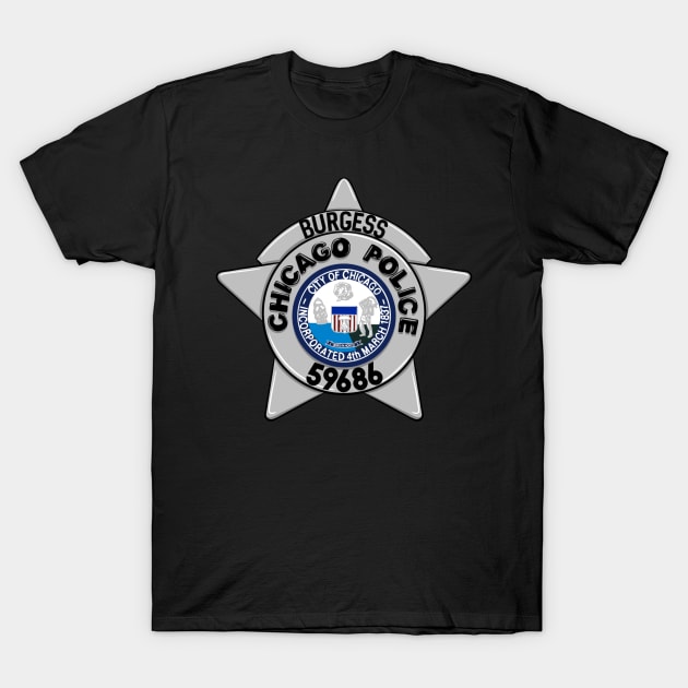 Kim Burgess | Chicago PD Badge 59686 T-Shirt by icantdrawfaces